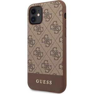 Guess Guess GUHCN61G4GLBR iPhone 11 brązowy/brown hard case 4G Stripe Collection
