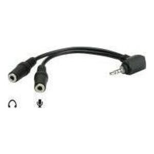 Kabel Roline ROLINE 3.5mm Stereo Plug 1x M/2x F. Black. 15cm