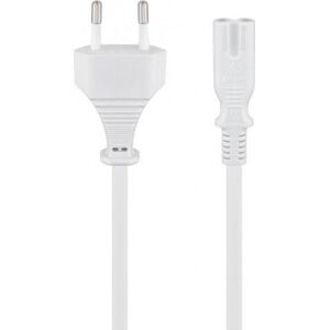 Kabel zasilający Goobay Goobay Power Cable CEE7/16 to C7. White. 5.0m