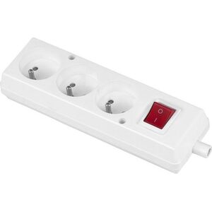 Volteo GNIAZDO POTRÓJNE + WYŁĄCZNIK 16A 250V ROZBIERALNE Z/U BIAŁE