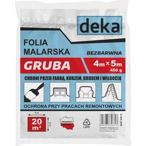 Folia malarska EPM Folia malarska gruba 4*5 m bezbarwny