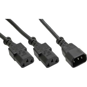 Kabel zasilający InLine InLine Power Kabel zasilający koniczynka Typ F 1x IEC-C14 do 2x IEC-C13 5m