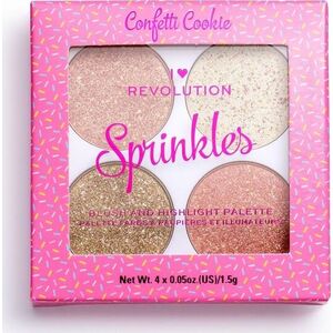 Makeup Revolution Paletka różów i rozświetlaczy Blush&Sprinkles Confetti Cookie