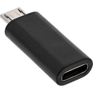 Adapter USB InLine USB-C - microUSB Czarny  (33302I)
