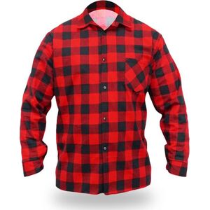 Dedra koszula flanelowa czerwona, rozmiar XL, 100% bawełna (BH51F1-XL)
