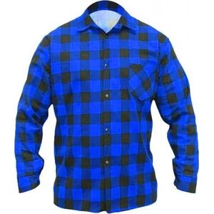 Dedra koszula flanelowa niebieska, rozmiar XL, 100% bawełna (BH51F2-XL)