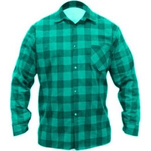 Dedra koszula flanelowa zielona, rozmiar XL, 100% bawełna (BH51F4-XL)