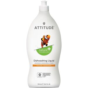 Attitude Attitude, Płyn do mycia naczyń, Skórka Cytrynowa (Citrus Zest), 700 ml