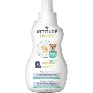 Płyn do płukania Attitude Attitude, Sensitive Skin Baby, Delikatny płyn zmiękczający do płukania tkanin dziecięcych, 1L