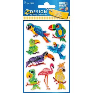 Zdesign Naklejki brokatowe - Ptaki