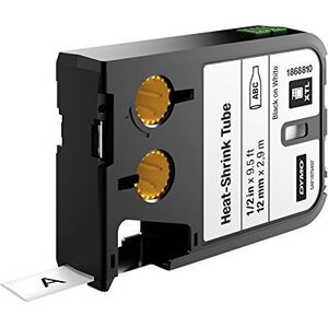 Dymo Taśma DYMO XTL 2,7m rurki termokurczliwej ciągłej (12 mm) na kabel o Min. 2.6mm Max. 7.6mm, czarny na białym, 1868810