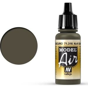 Vallejo Vallejo Model Air Num. 41 Dark Olive Drab 71.316 uniwersalny
