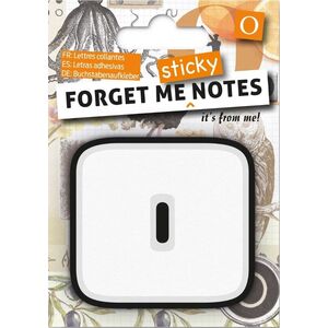 IF Forget me sticky notes kart samoprzylepne litera O