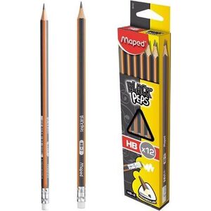 Maped Ołówek z gumką Blackpeps HB (12szt) MAPED
