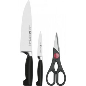 Zwilling Zestaw noży ZWILLING Vier Sterne 35055-000-0 (Nożyczki, nóż do obierania warzyw i owoców, nóż szefa kuchni)