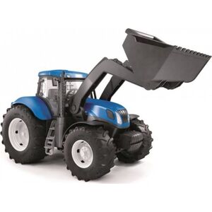 tpk1 DUŻY TRAKTOR NEW HOLLAND Z ŁYŻKĄ OTWIERANE DRZWI 1:16