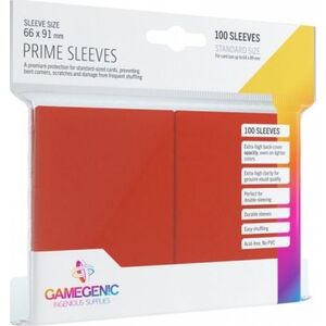Gamegenic Gamegenic: Prime CCG Sleeves (66x91 mm) - Red, 100 sztuk