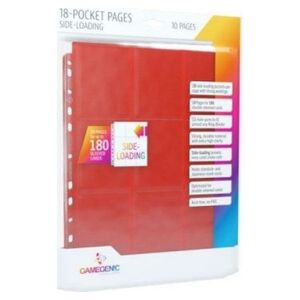 Gamegenic Gamegenic: 18-Pocket Pages Sideloading - Red (10 szt)