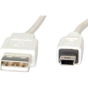 Kabel USB RBLINE USB-A - miniUSB 0.8 m Biały (S3141)