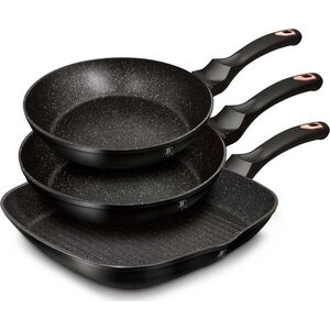 Patelnia Berlinger Haus zestaw Metallic Line Carbon Edition 20 24 28cm