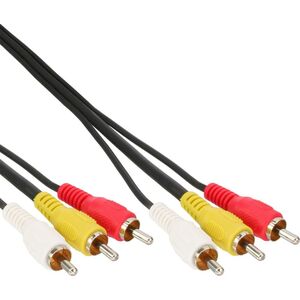 Kabel InLine RCA (Cinch) x3 - RCA (Cinch) x3 10m czarny (89610)