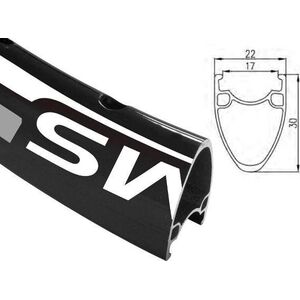 Alexrims Obręcz szosa ALEXRIMS ATD550 700x32otw. Tubeless Ready H.tarczowy czarna