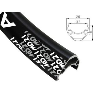 Alexrims Obręcz mtb ALEXRIMS MD21 26"x36otw. Tubeless Ready H.tarczowy kapslowana czarna