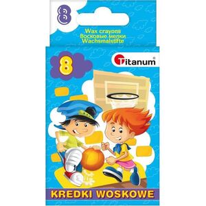 Titanum Kredki świecowe 8 kolorów (385031)