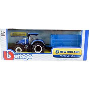 Bburago Skala Bburago: 1:32 Zestaw ekonomiczny B18-44060 ciągnika rolniczego i przyczepy New Holland T7000 (różne)