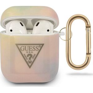 Guess Etui ochronne GUACA2TPUMCGG01 Tie&Dye Collection do AirPods 1/2 różowe