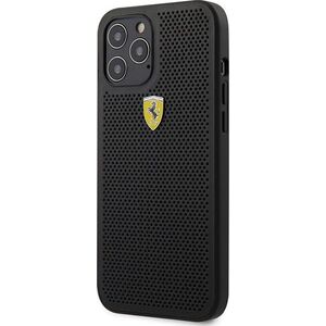 Ferrari Ferrari FESPEHCP12LBK iPhone 12 Pro Max 6,7" czarny/black hardcase On Track Perforated