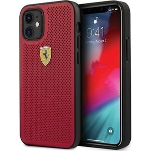 Ferrari Ferrari FESPEHCP12SRE iPhone 12 mini 5,4" czerwony/red hardcase On Track Perforated