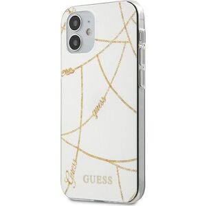 Guess Guess GUHCP12SPCUCHWH iPhone 12 mini 5,4" biały/white hardcase Gold Chain Collection