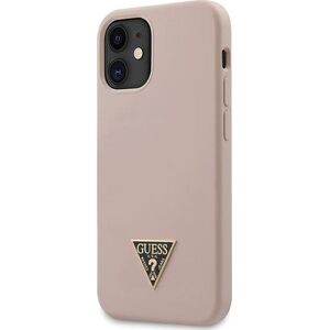 Guess Guess GUHCP12SLSTMLP iPhone 12 mini 5,4" jasnoróżowy/light pink hardcase Silicone Triangle Logo