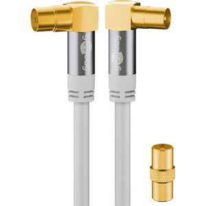 Goobay Kabel antenowy koncentryczny kątowy 135 dB ekranowany pozłacany HQ 3m