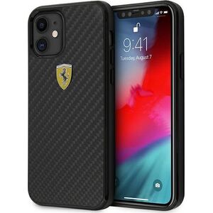Ferrari Ferrari FERCAHCP12SBK iPhone 12 mini 5,4 czarny/black hardcase On Track Real Carbon