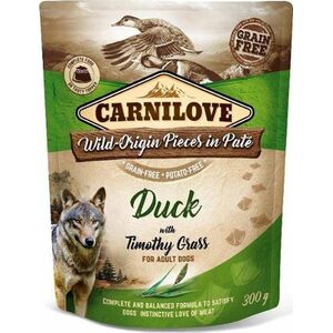 Carnilove Carnilove Dog Pouch Duck Timothy Grass - bezzbożowa mokra karma dla psa, kaczka z tymotką, saszetka 300g uniwersalny