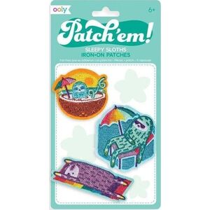 Kolorowe Baloniki Naprasowanki Patch Em - Śpiące Leniwce