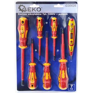 Geko Zestaw wkretaków 7el. 1000V + próbnik model nr. 2 (24)