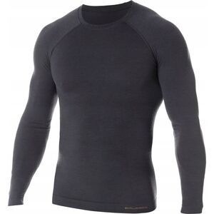 Brubeck Koszulka męska Active Wool grafitowa r. XL (LS12820)