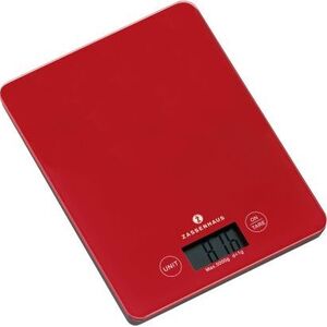 Waga kuchenna Zassenhaus elektroniczna 16,5x21,5 cm czerwona