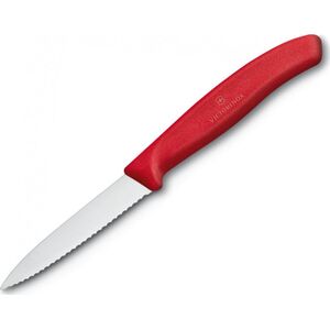 Victorinox Nóż kuchenny Victorinox do jarzyn ząbkowany 8cm czerwony
