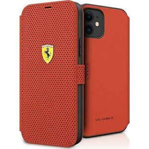 Ferrari Ferrari FESPEFLBKP12SRE iPhone 12 mini 5,4" czerwony/red book On Track Perforated