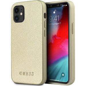 Guess Guess GUHCP12SIGLGO iPhone 12 mini 5,4" złoty/gold hardcase Iridescent