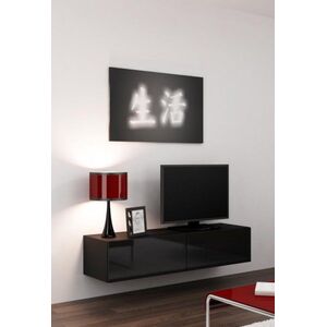 Cama Meble Szafka RTV VIGO '140' 30/140/40 czarny/czarny poł