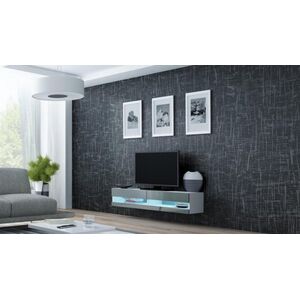 Cama Meble Szafka RTV VIGO NEW '140' 30/140/40 biały/szary poł