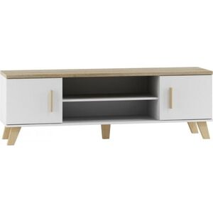 Cama Meble RTV LOTTA 160 2D2K biały+ dąb sonoma