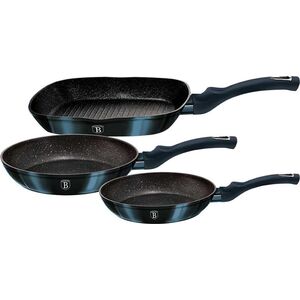 Patelnia Berlinger Haus grillowa Żeliwna 20 24 28cm 3szt.