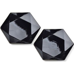 Affek Design RALPH BLACK Kpl.2 talerzy płaskie 32,5x 28.5cm x h3cm