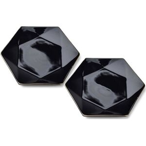 Affek Design RALPH BLACK Kpl.2 talerzy deserowych 24,5cm x 21cm x h2cm